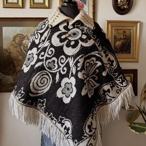 70s vintage boho poncho
